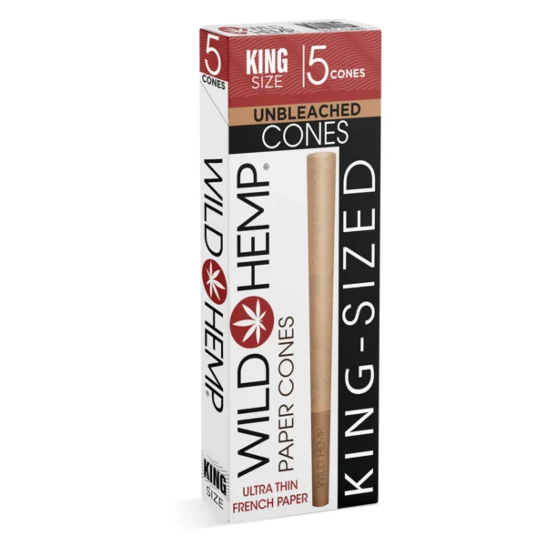 Wild Hemp Unbleached Pre Rolled Cones King Size 5 Pack